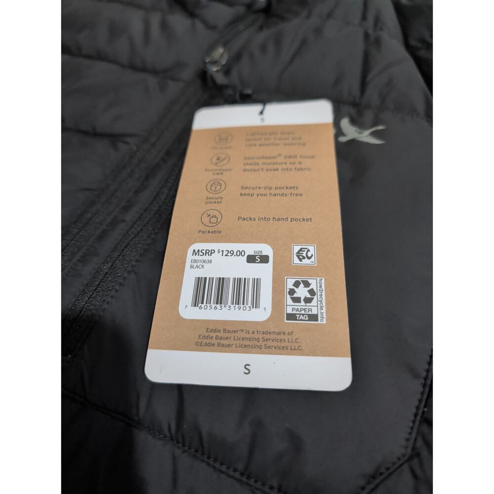 Eddie Bauer Men's Packable Jacket Black Size S - Picture 4 of 4